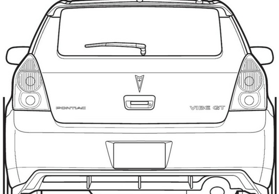 Pontiac Vibe (2009) (Понтиак Вибе (2009)) - чертежи (рисунки) автомобиля